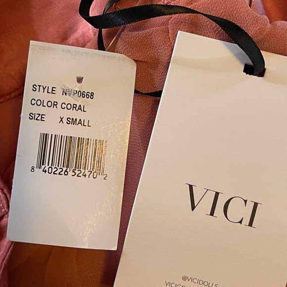 VICI Collection Coral Belted High Waist Wide Leg Pants NWT Size X-Small - Picture 9 of 9